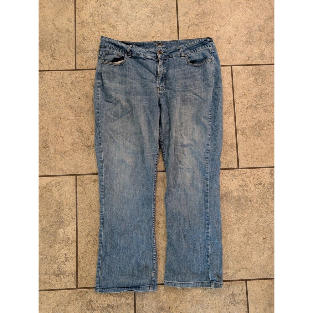 Riders by Lee Women's Size 20 Light Wash Straight Leg Jeans 40in Length